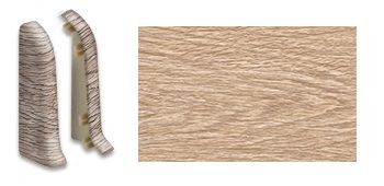 Плинтус Идеал 3Д 55 Классик 415 заглушка дуб палена 