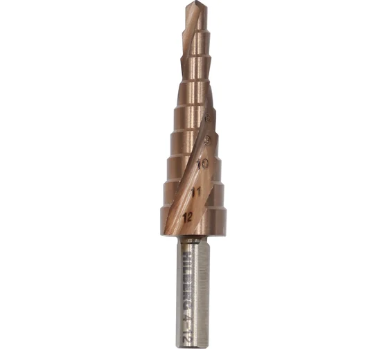 Сверло ступенчатое 4-32мм по металлу 15ступ P6M5 Hilberg