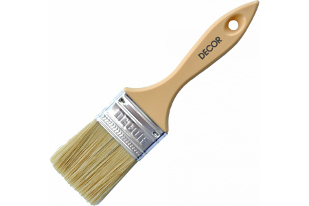 Кисть плоская 65х14мм пластиковая ручка смешанный ворс Пятница Decor(12)
