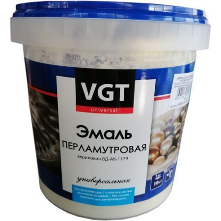 Эмаль ВГТ Перламутровая серебристо-белая 1кг(6)