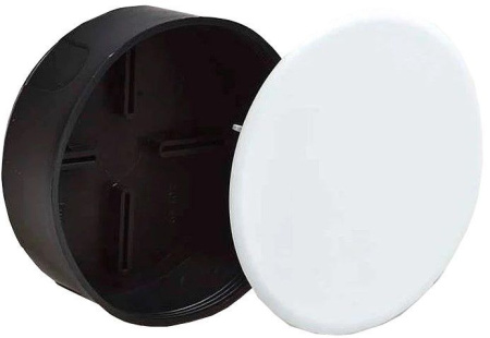 Коробка распределительная 100х40мм круглая черная РК---